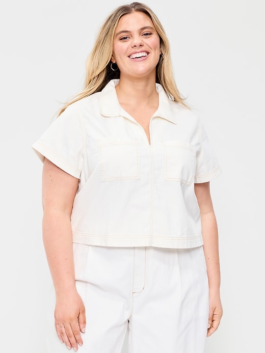 Image number 7 showing, Double-Pocket Popover Top