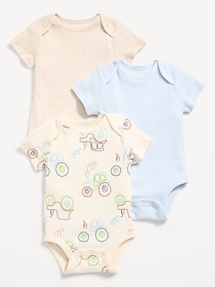 Unisex Ribbed Bodysuit 3-Pack for Baby