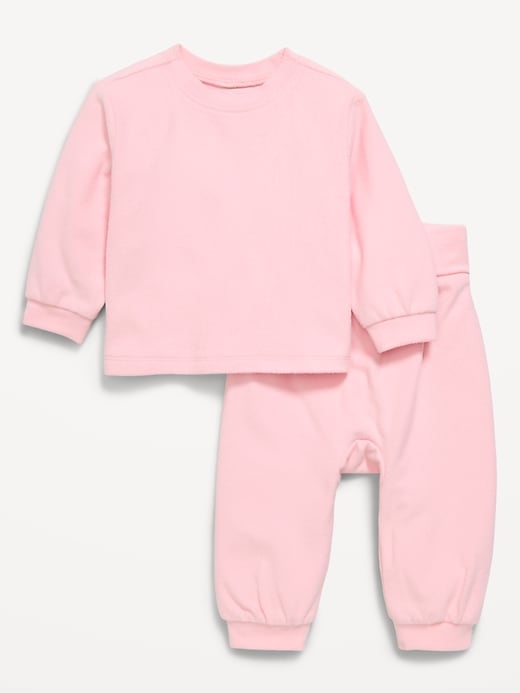Image number 1 showing, Cozy-Knit Long-Sleeve Top and Leggings Set for Baby