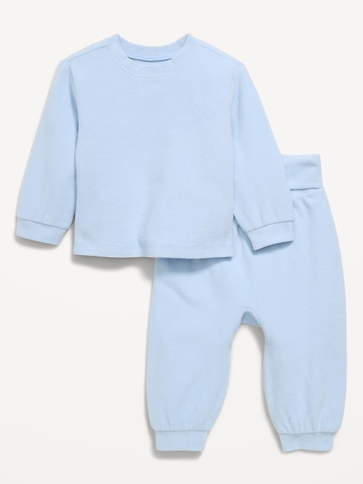 Image number 1 showing, Cozy-Knit Long-Sleeve Top and Leggings Set for Baby