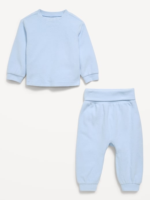 Image number 2 showing, Cozy-Knit Long-Sleeve Top and Leggings Set for Baby