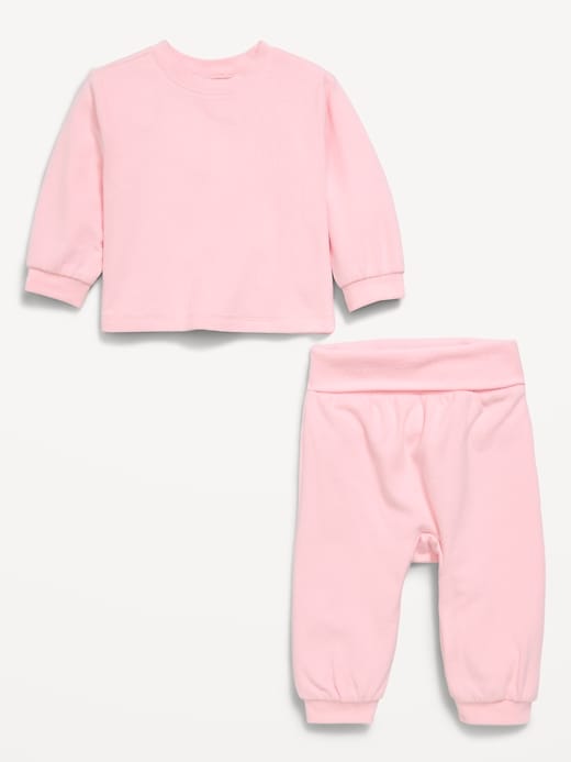 Image number 2 showing, Cozy-Knit Long-Sleeve Top and Leggings Set for Baby