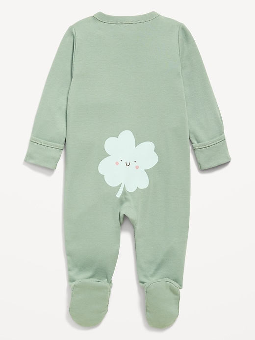 Image number 2 showing, 2-Way-Zip Sleep & Play Footed One-Piece for Baby