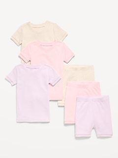 Ribbed Snug-Fit Pajama 6-Piece for Toddler & Baby