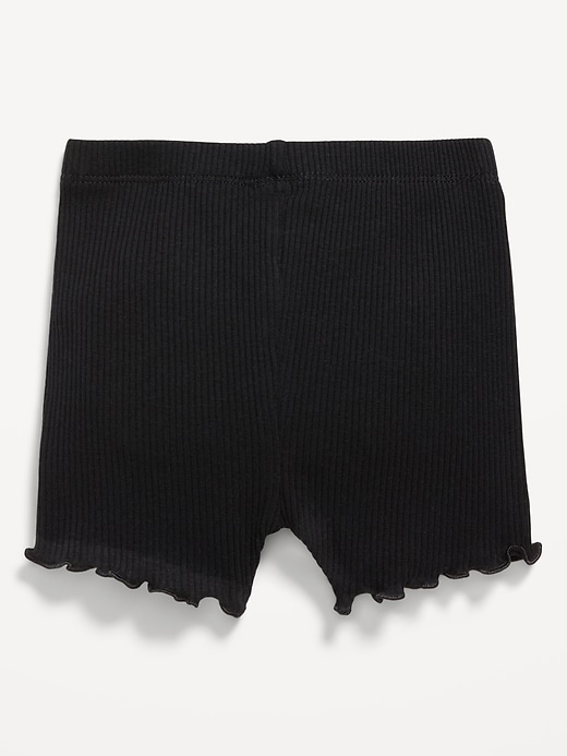 Image number 2 showing, Ribbed Lettuce-Edge Biker Shorts for Baby