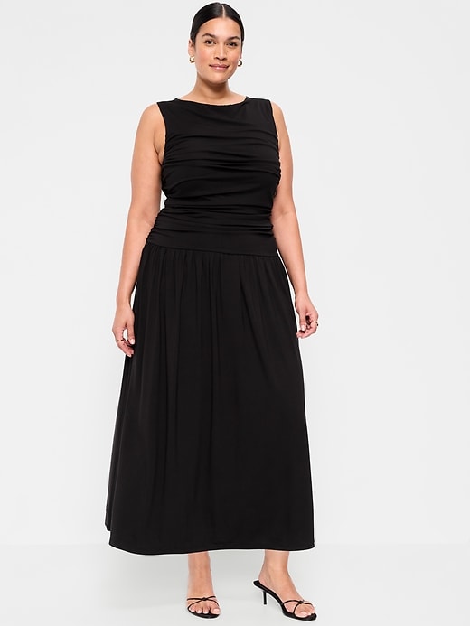 Image number 7 showing, Fit & Flare Drop-Waist Maxi Dress