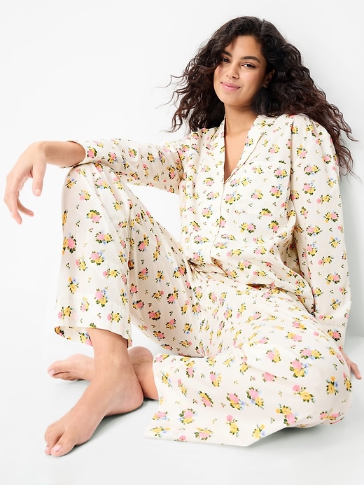 Image number 3 showing, Poplin Pajama Pant Set