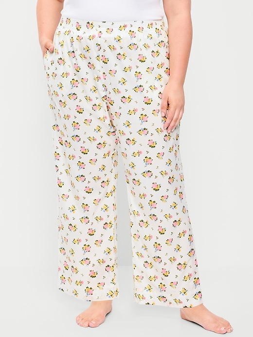 Image number 6 showing, High-Waisted Poplin Pajama Pant