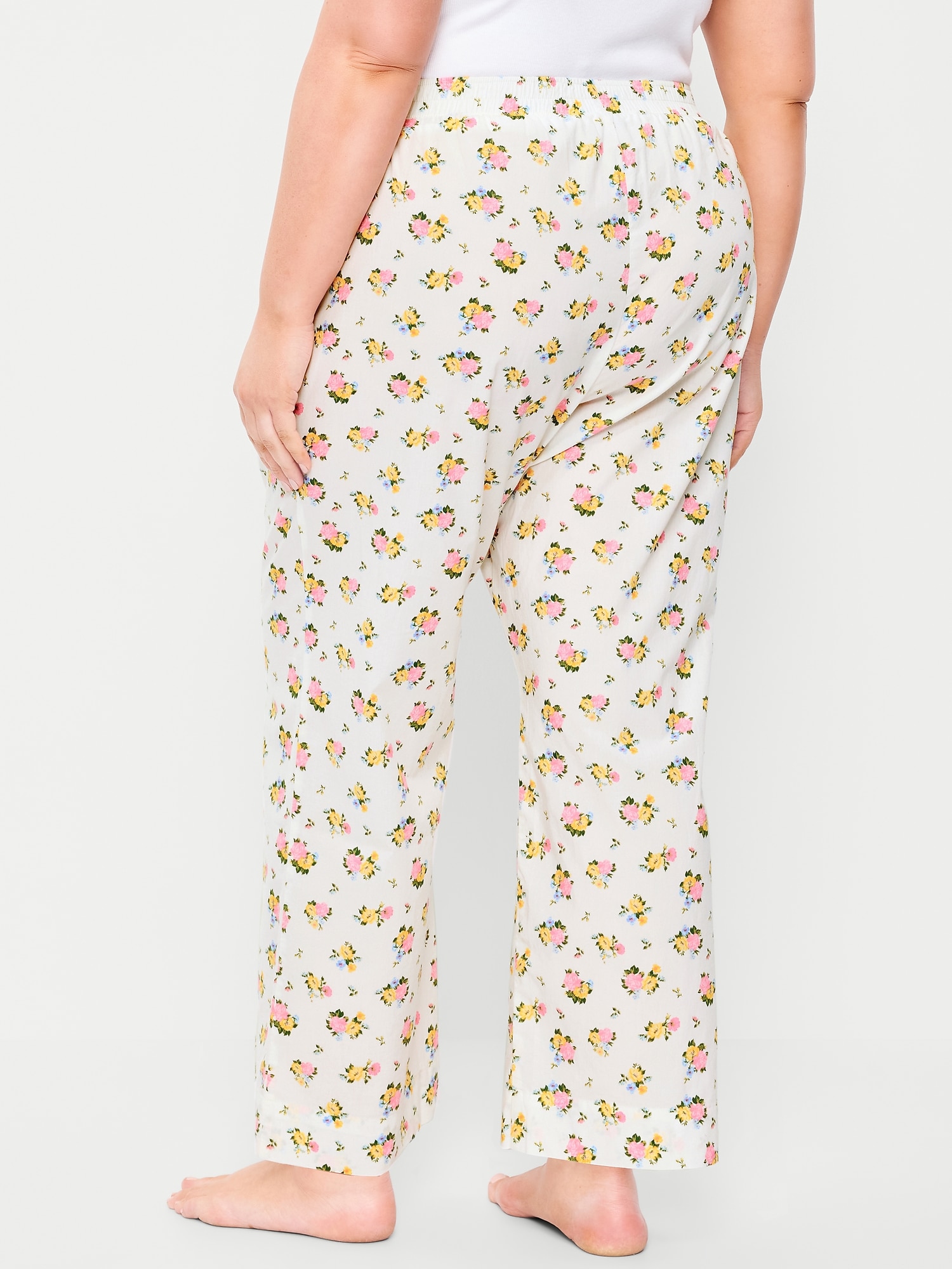 Image number 7 showing, High-Waisted Poplin Pajama Pant