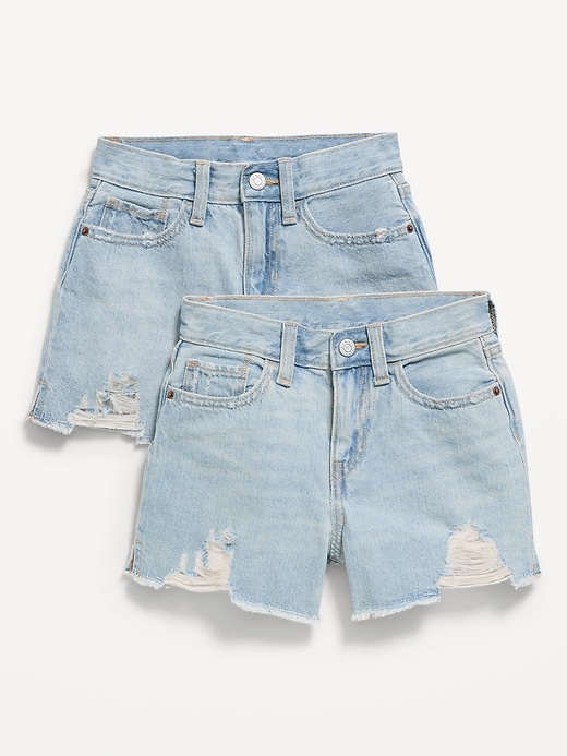 Image number 1 showing, High-Waisted Ripped Frayed-Hem Jean Shorts 2-Pack for Girls
