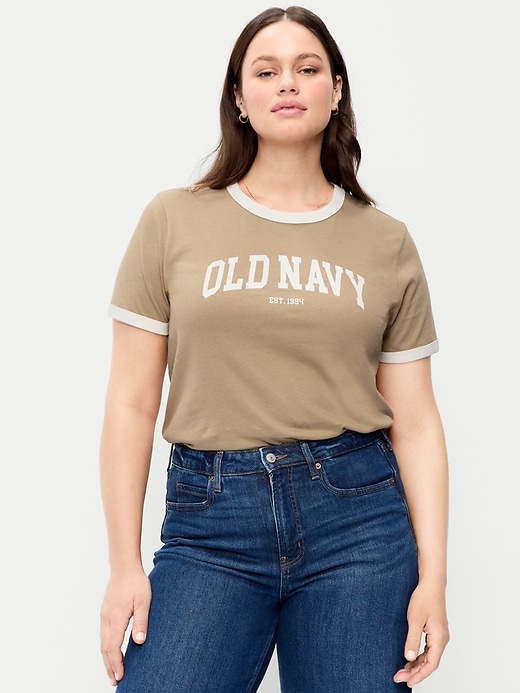 Image number 6 showing, EveryWear Crew-Neck Logo-Graphic Ringer T-Shirt