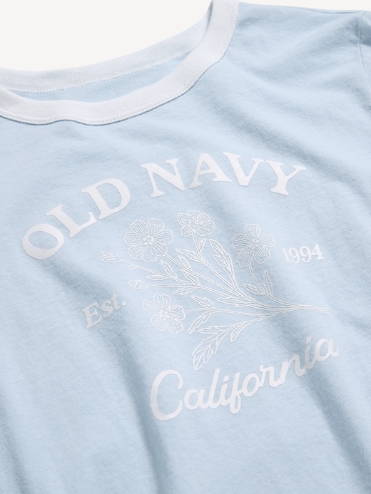 Image number 4 showing, EveryWear Crew-Neck Logo-Graphic Ringer T-Shirt