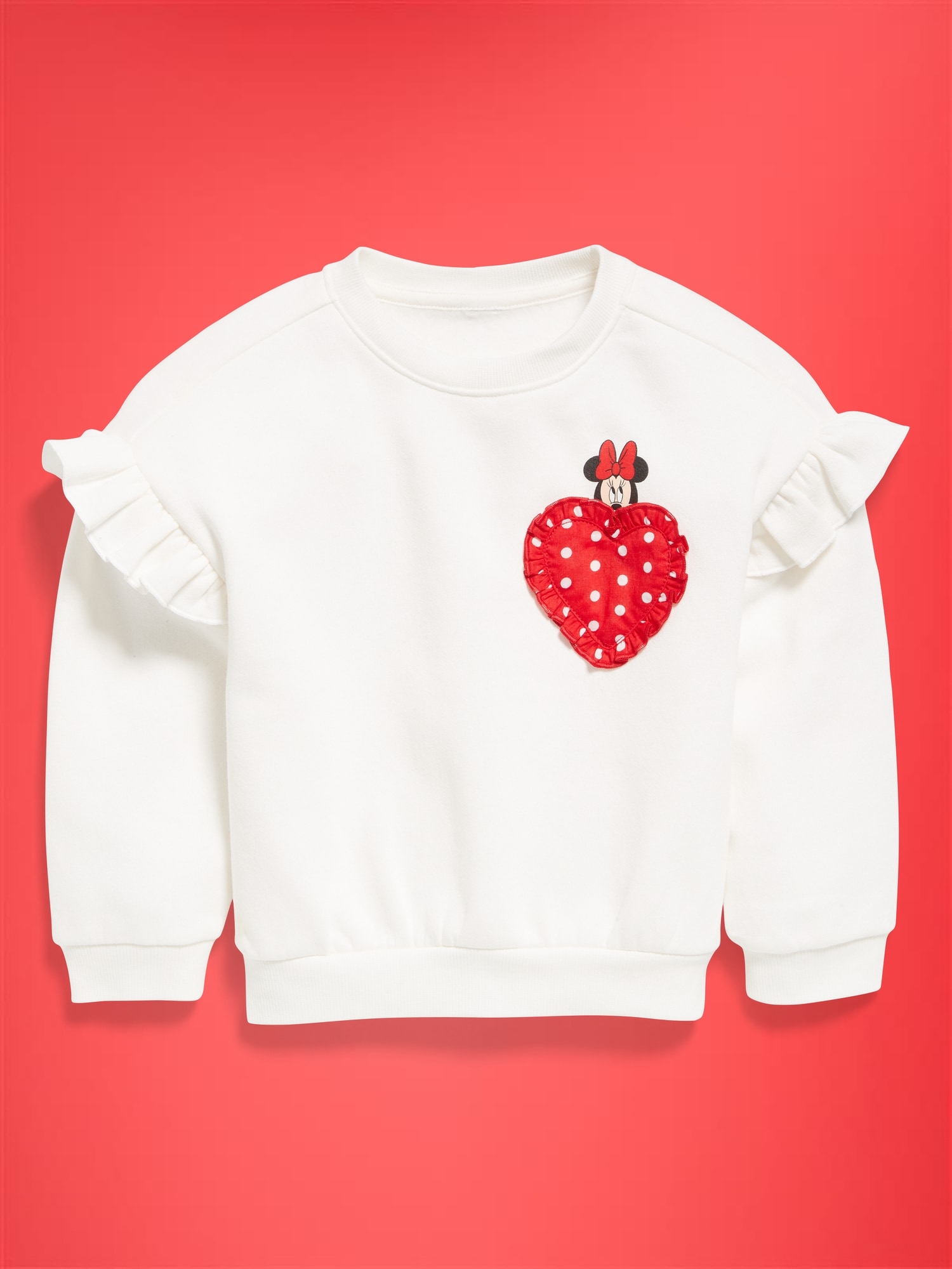 Old Navy x Disney Minnie Mouse Graphic Ruffle-Sleeve Sweatshirt for Toddler Girls