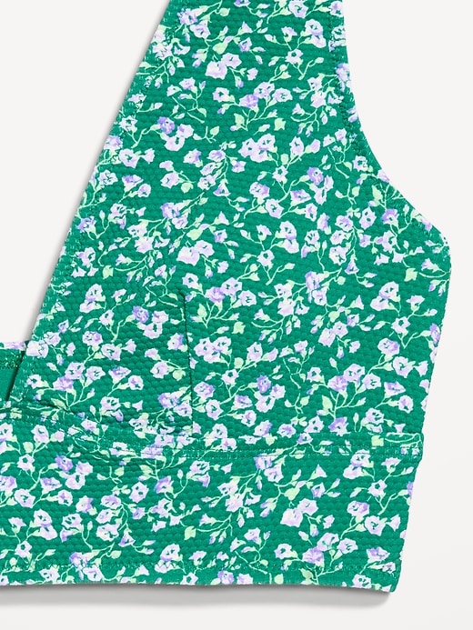 Image number 9 showing, Pique Longline Bikini Swim Top