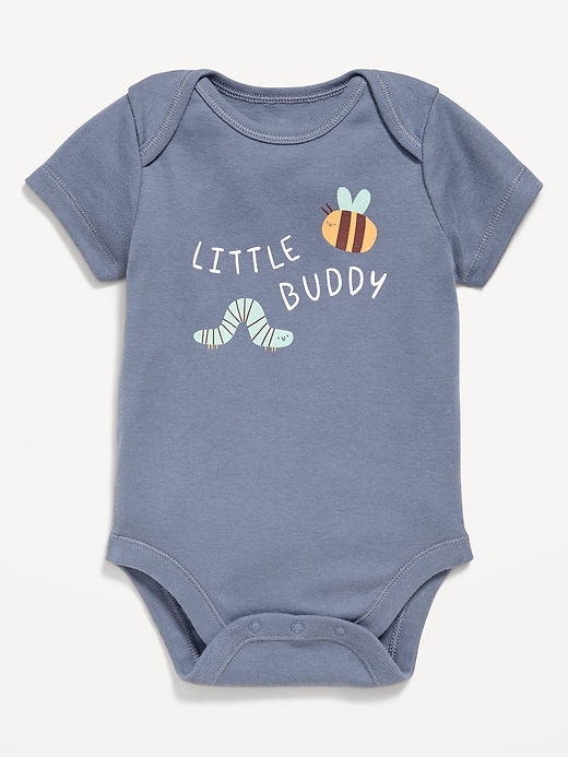 Image number 1 showing, Short-Sleeve Graphic Bodysuit for Baby
