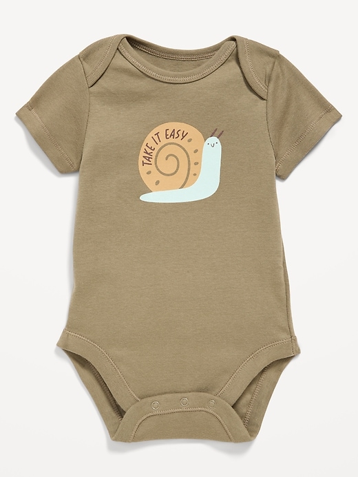 Image number 1 showing, Short-Sleeve Graphic Bodysuit for Baby