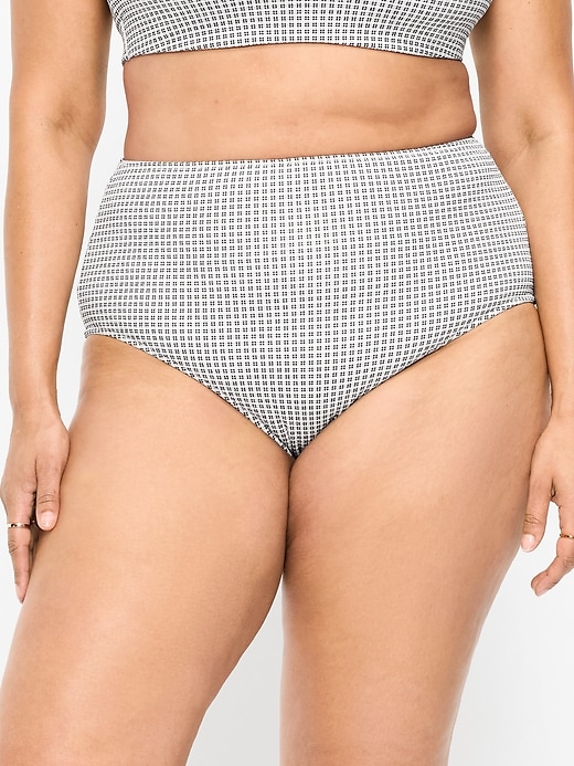 Image number 7 showing, High-Waisted Pique Bikini Swim Bottoms