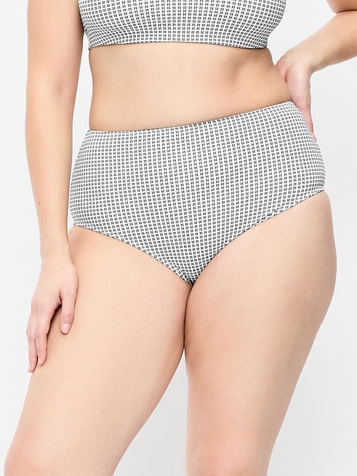 Image number 5 showing, High-Waisted Pique Bikini Swim Bottoms
