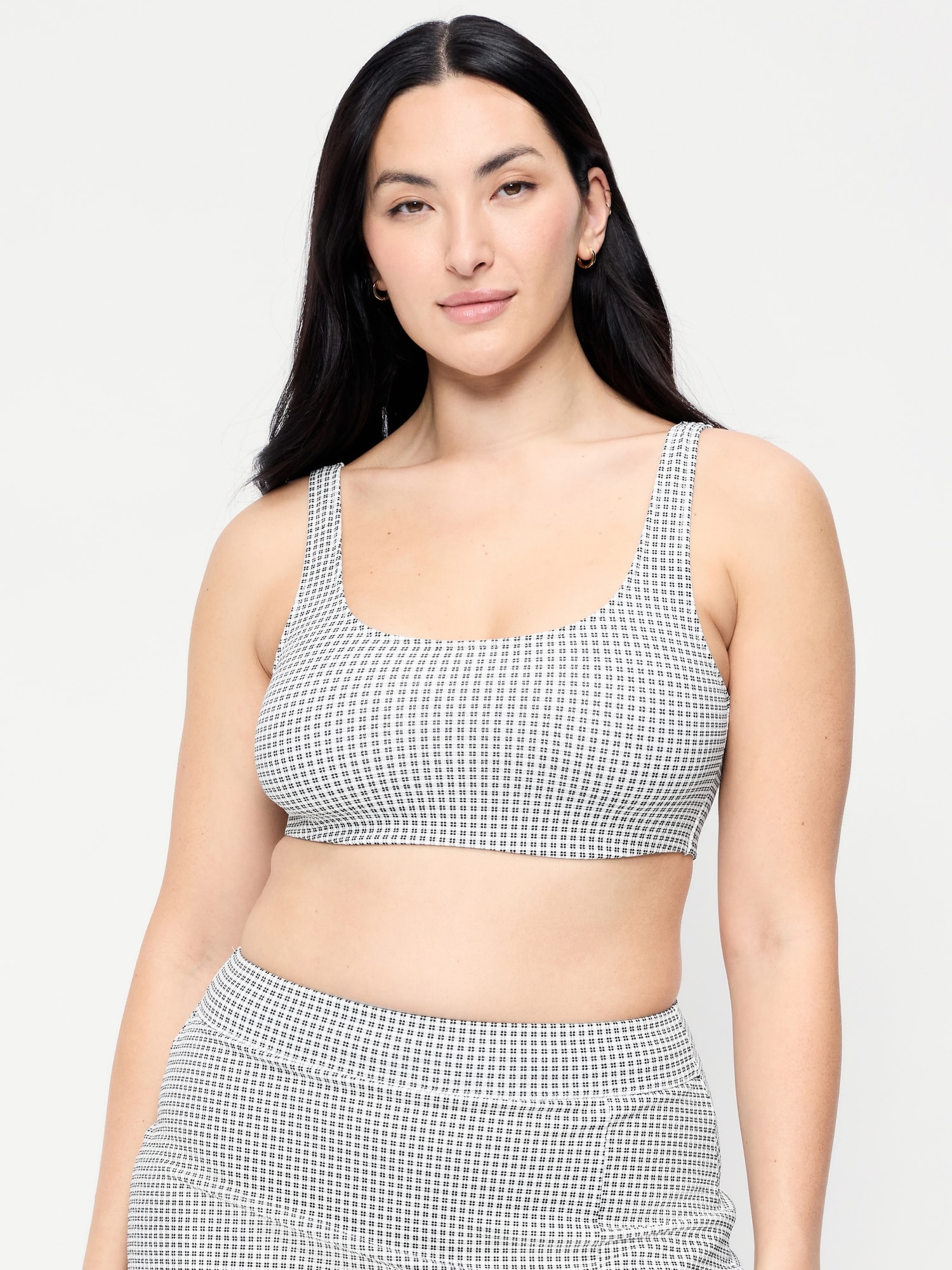 Pique Scoop-Neck Swim Top