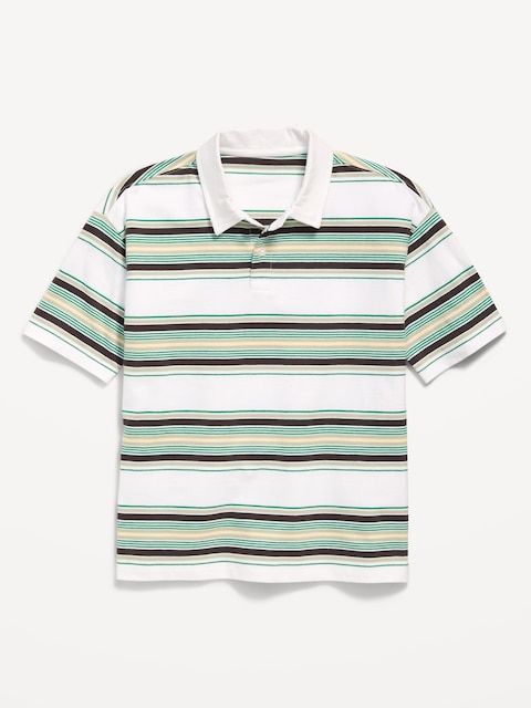Oversized Striped Polo Shirt for Boys
