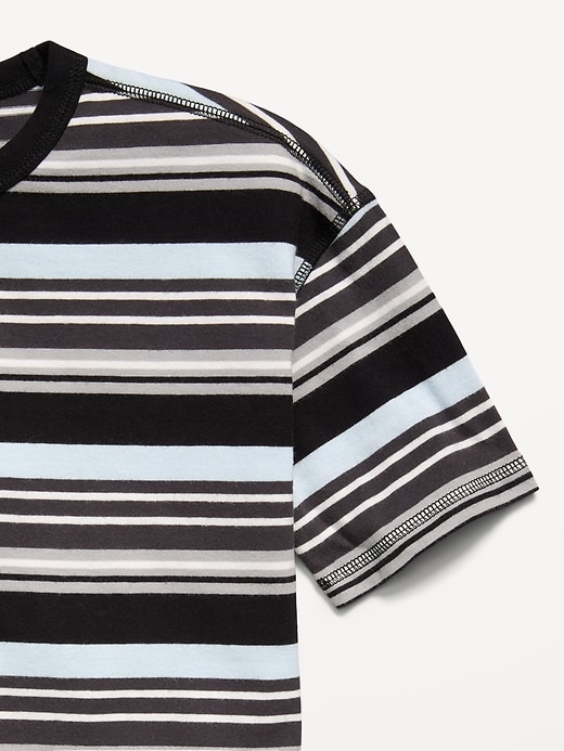 Image number 4 showing, Oversized Short-Sleeve Striped T-Shirt for Boys