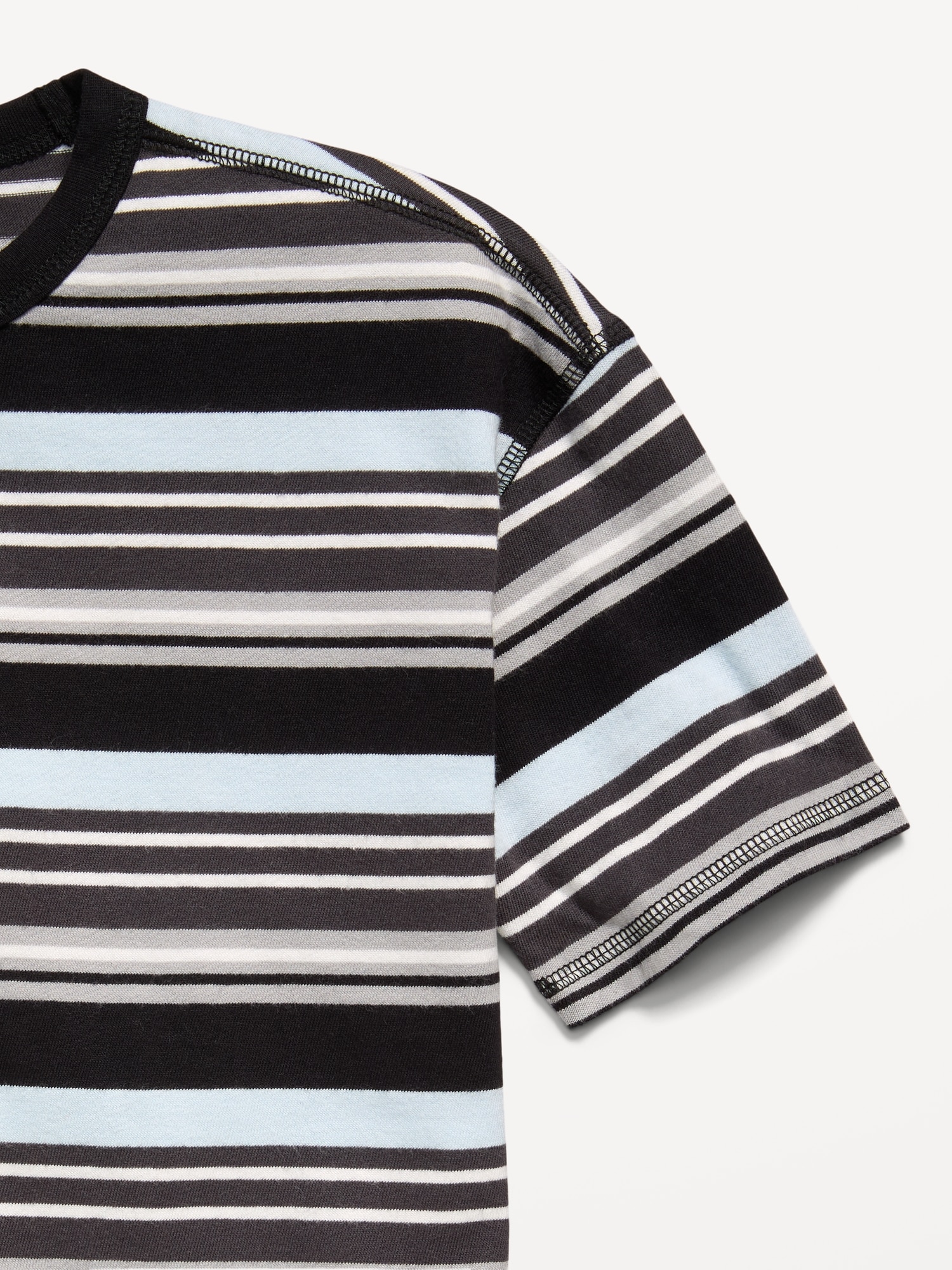 Oversized Short-Sleeve Striped T-Shirt for Boys