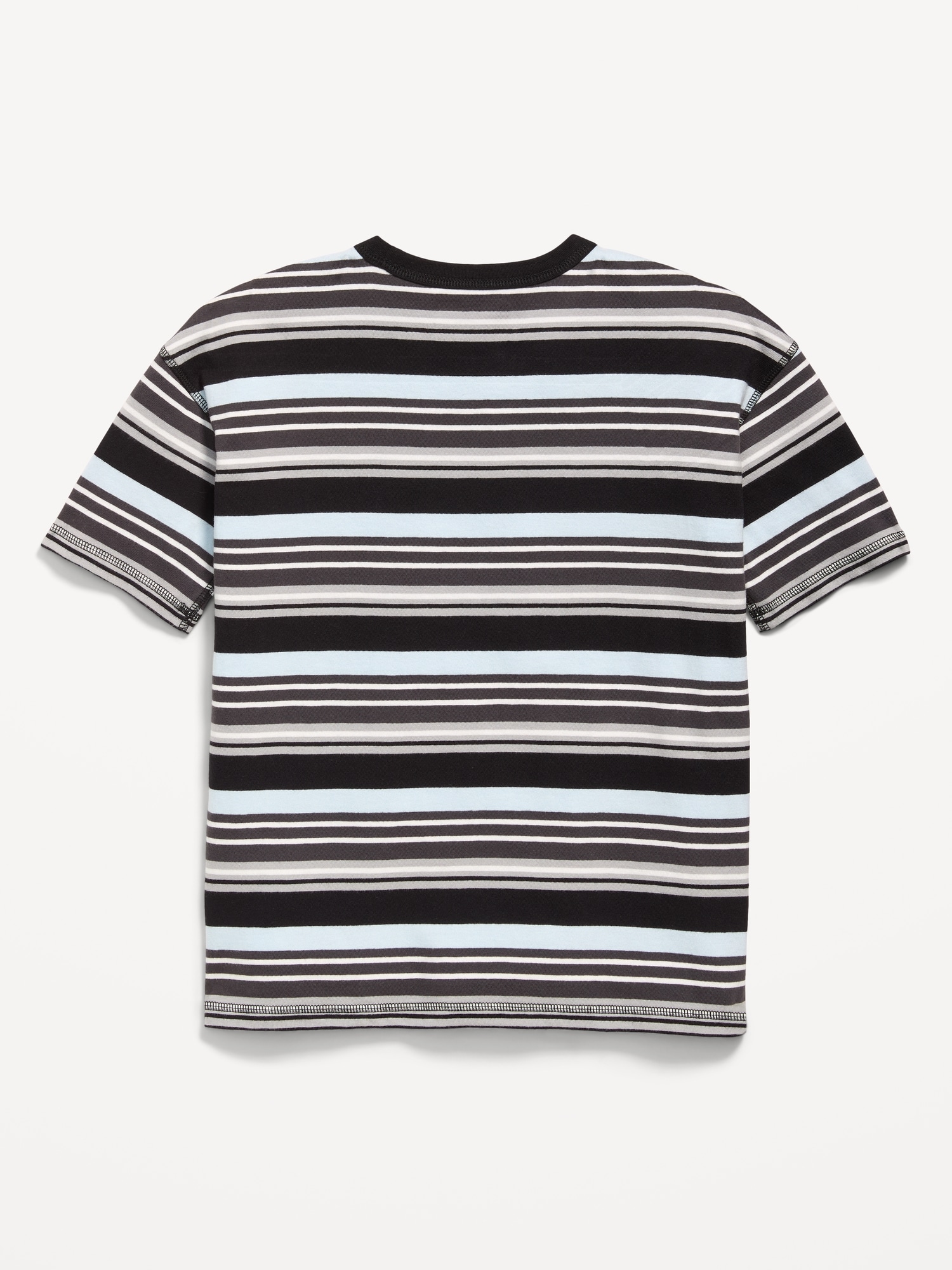Oversized Short-Sleeve Striped T-Shirt for Boys