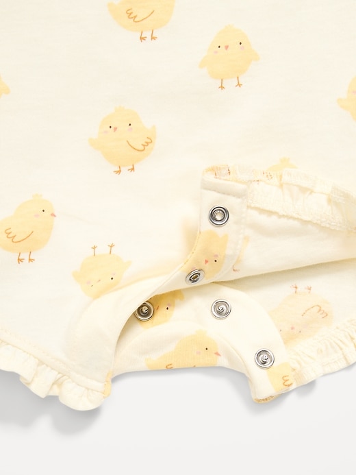 Image number 2 showing, Printed Sleeveless Tie-Strap Romper for Baby