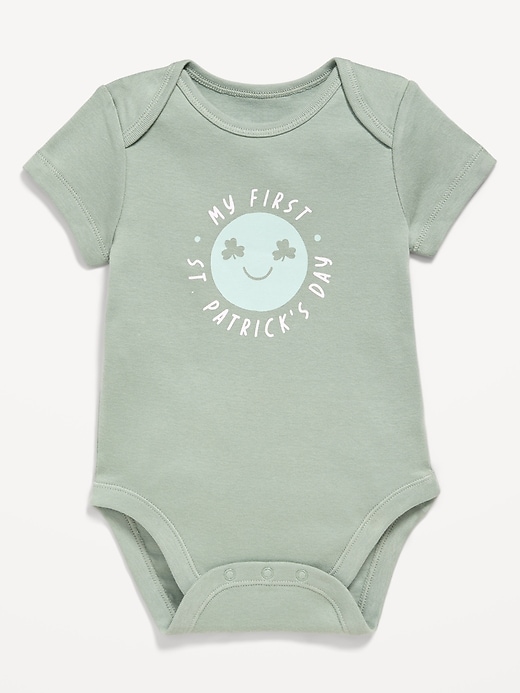 Image number 1 showing, Short-Sleeve Graphic Bodysuit for Baby