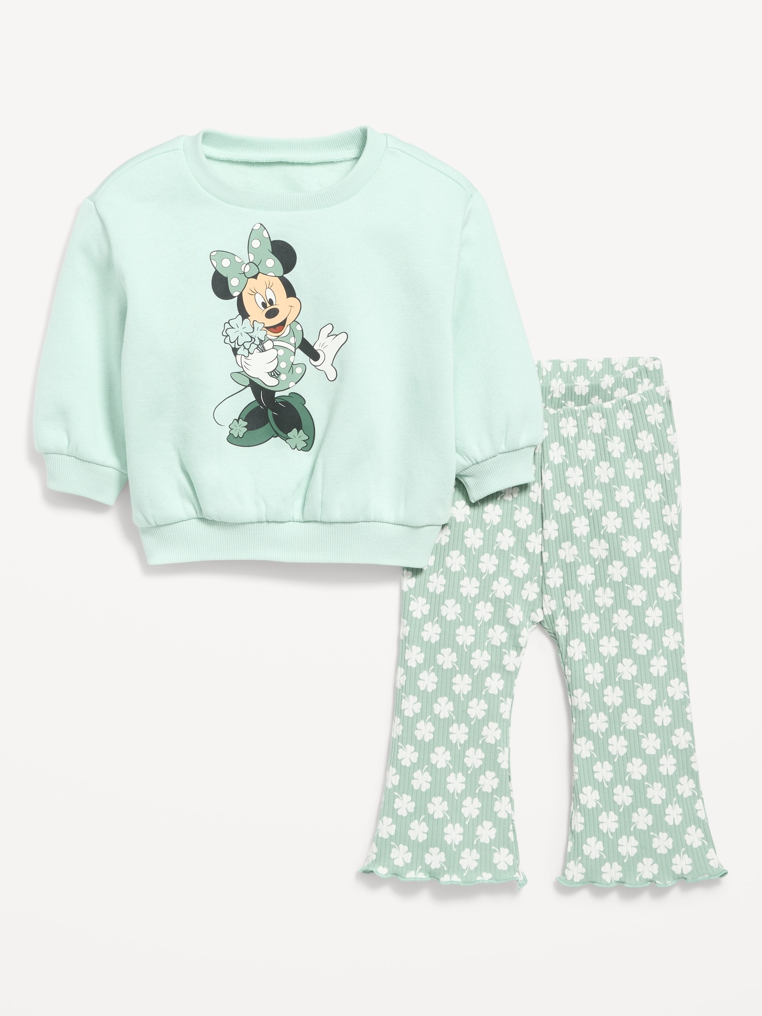 Disney© Minnie Mouse Graphic Sweatshirt and Flare Leggings Set for Baby
