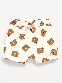 Printed Logo-Graphic Fleece Shorts for Baby