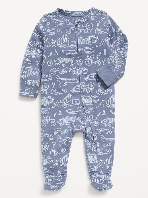 Image number 1 showing, 2-Way-Zip Sleep & Play Footed One-Piece for Baby