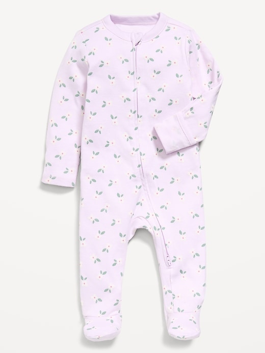 Image number 1 showing, 2-Way-Zip Sleep & Play Footed One-Piece for Baby
