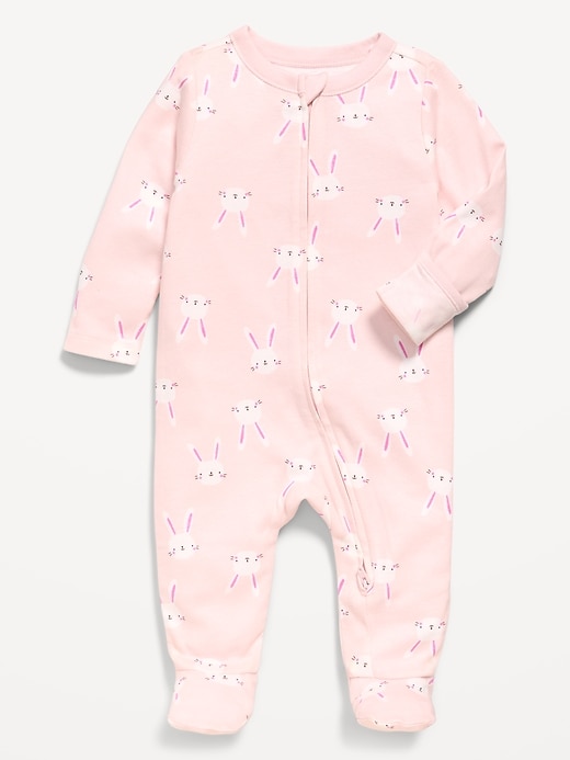 Image number 1 showing, 2-Way-Zip Sleep & Play Footed One-Piece for Baby
