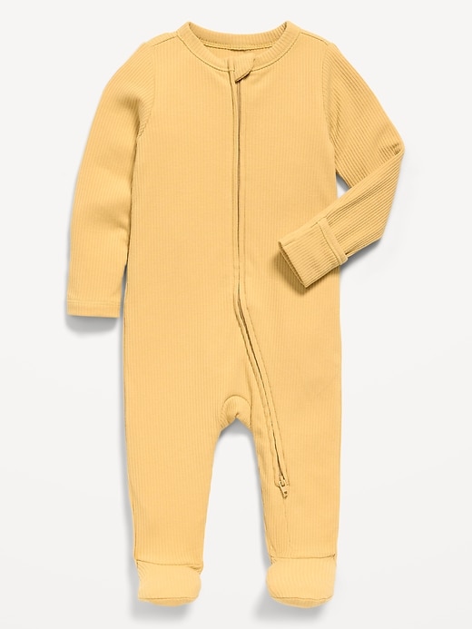 Image number 1 showing, Ribbed 2-Way-Zip Sleep & Play Footed One-Piece for Baby