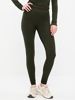 High-Waisted Seamless Jacquard Leggings