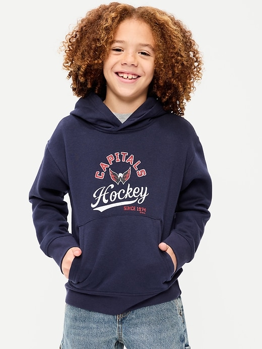 Image number 1 showing, NHL Graphic Gender-Neutral Hoodie for Kids