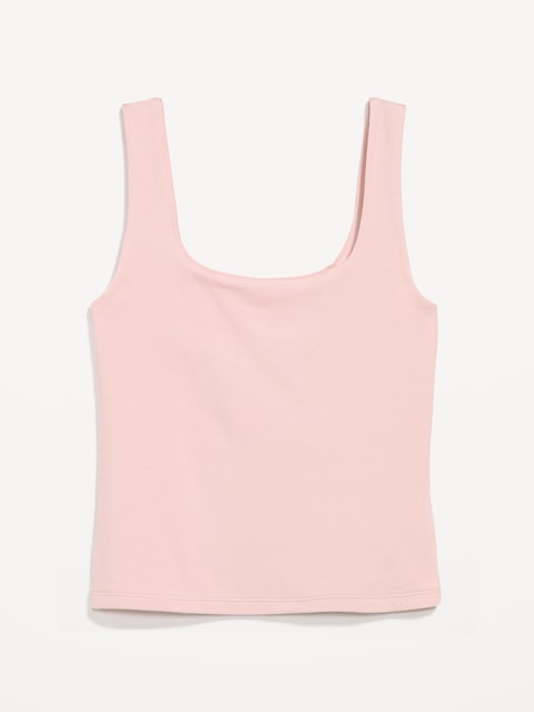 Hug Double-Layer Scoop-Neck Tank Top