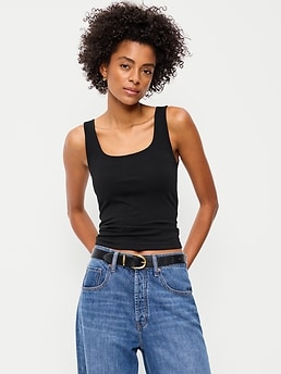 Hug Double-Layer Scoop-Neck Tank Top - image 3