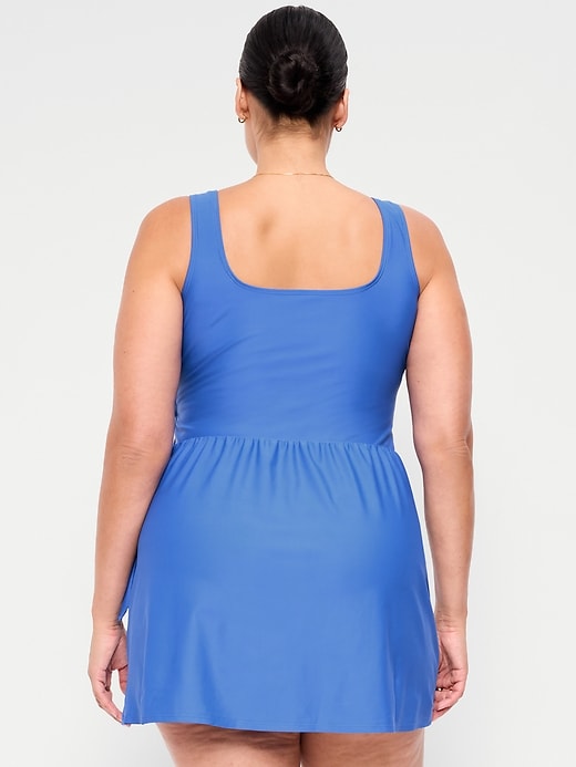 Image number 8 showing, Matte Side-Tie Swim Dress