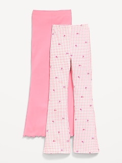 High-Waisted Flare Leggings 2-Pack for Girls