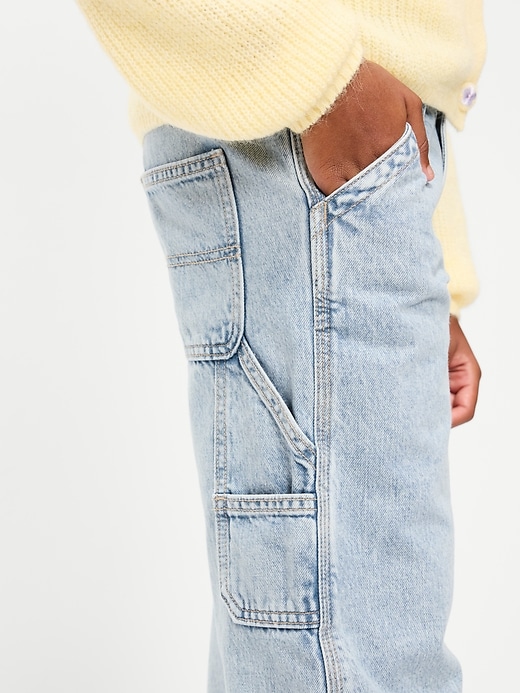 Image number 3 showing, Super Baggy Wide-Leg Carpenter Jeans for Girls