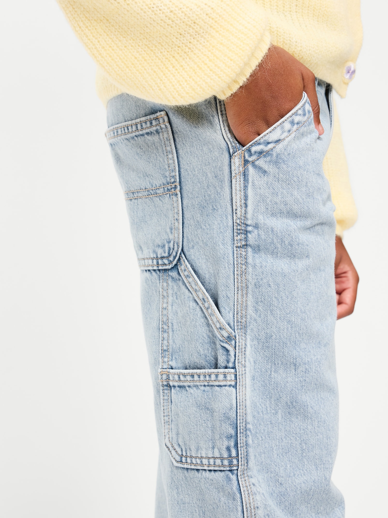 Super Baggy Wide-Leg Carpenter Jeans for Girls