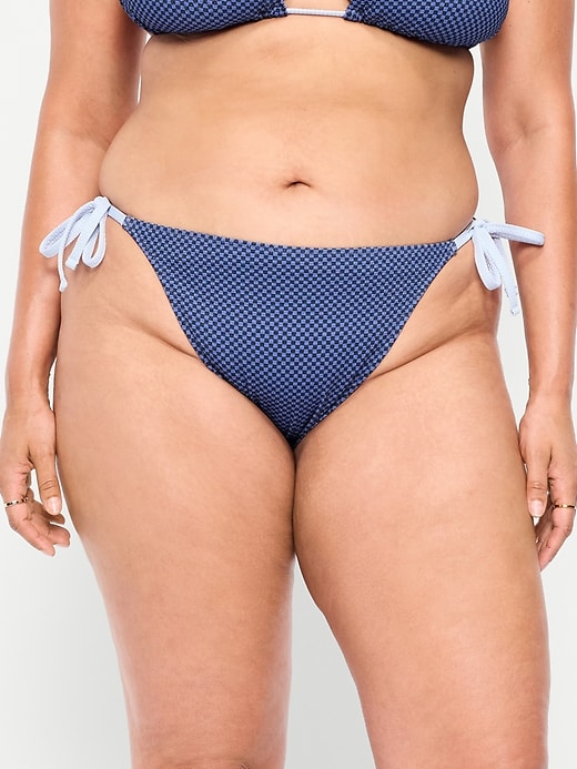 Image number 7 showing, Pique String Bikini Swim Bottoms