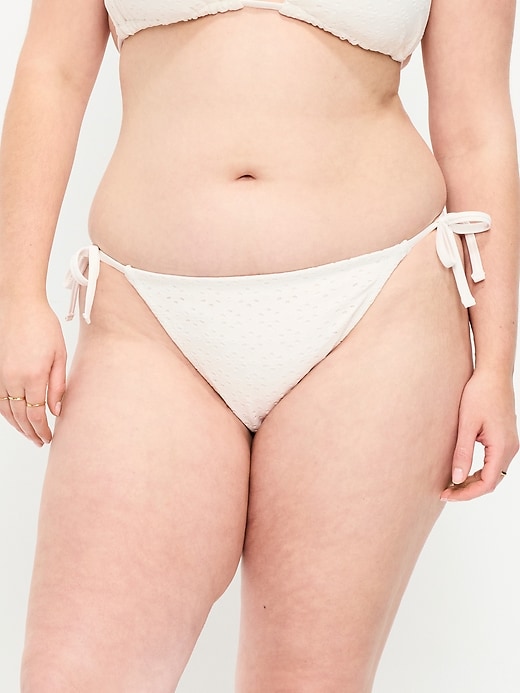 Image number 4 showing, Eyelet String Bikini Swim Bottoms