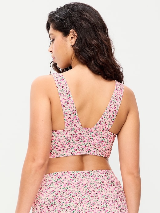 Image number 6 showing, Pique Longline Bikini Swim Top