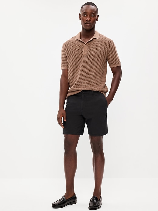 Image number 1 showing, Slim Built-In Flex Rotation Chino Shorts -- 8-inch inseam