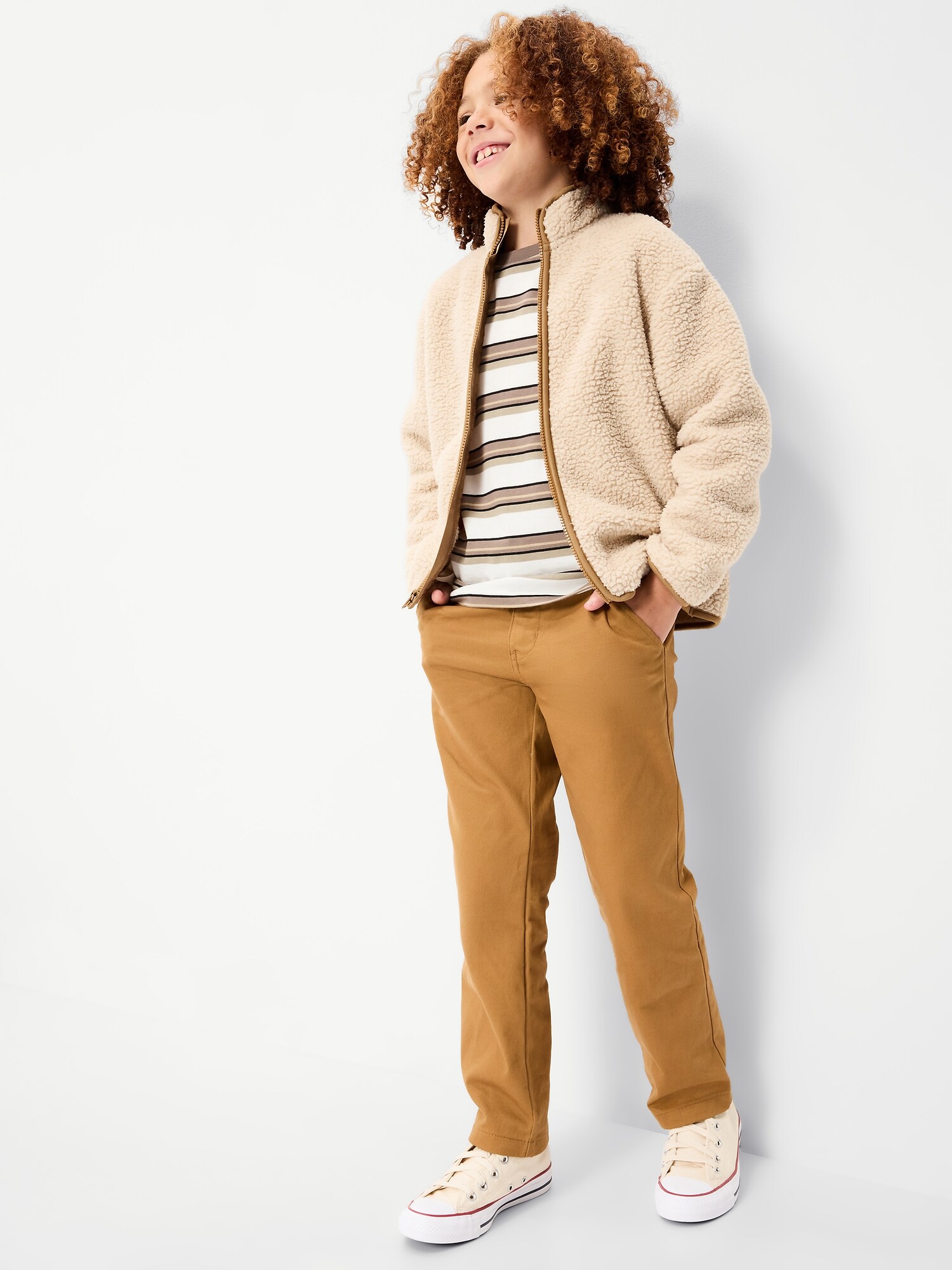 Брюки Old Navy Uniform Straight Leg Pants для мальчиков, цвет: Коричневый — фото 3