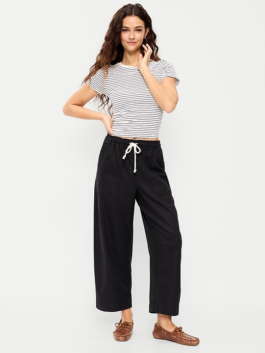 Image number 1 showing, High-Waisted Utility Ankle Pants