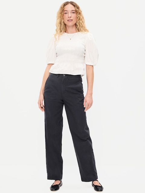 High-Waisted OGC Chino Full Length Straight Pants